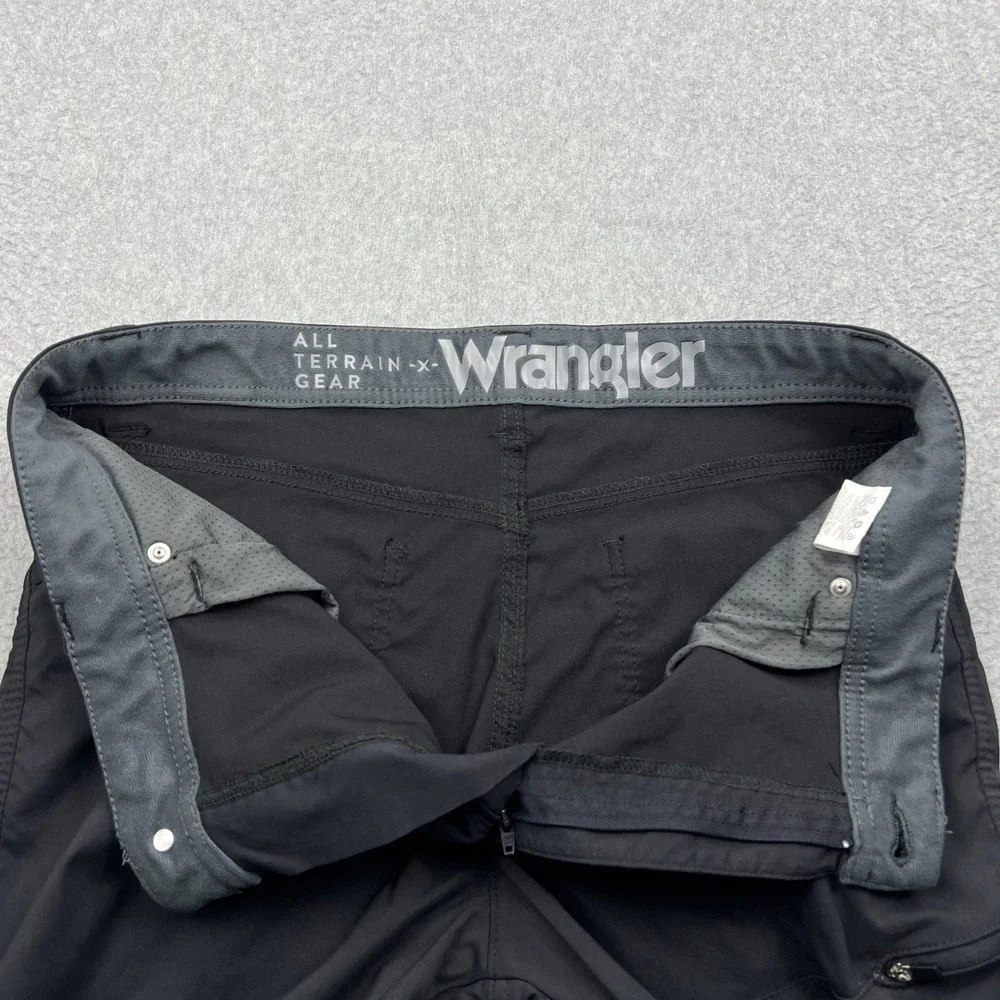 Wrangler ATG All Terrain Gear Pants Mens 36x30 Black Nylon Stretch Hike Outdoor